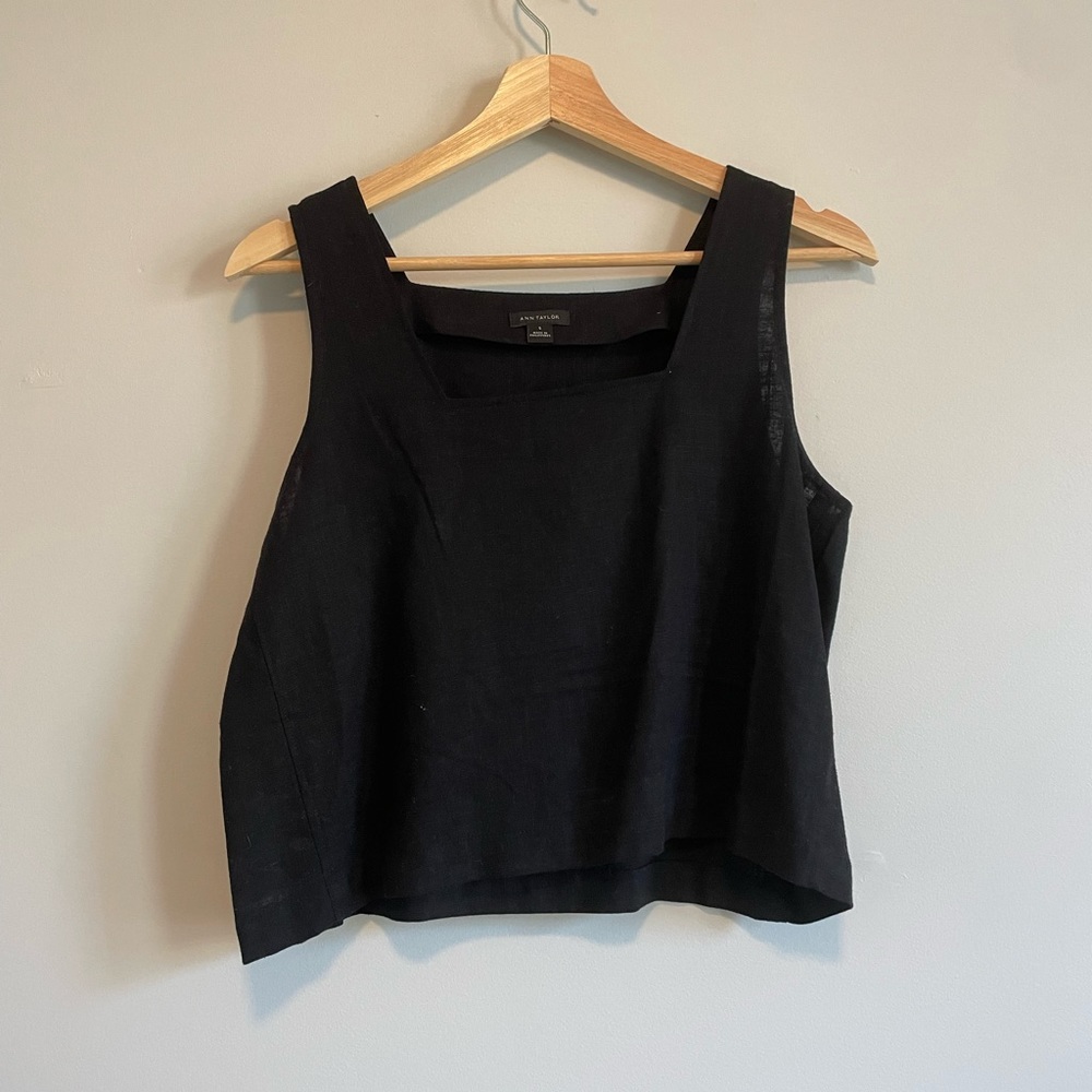 Ann Taylor Linen Cropped Tank